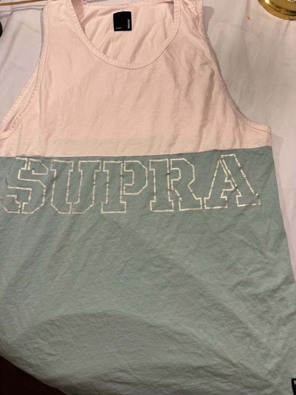 Supra International Logo Colorblock Tank Top, Size X-Large